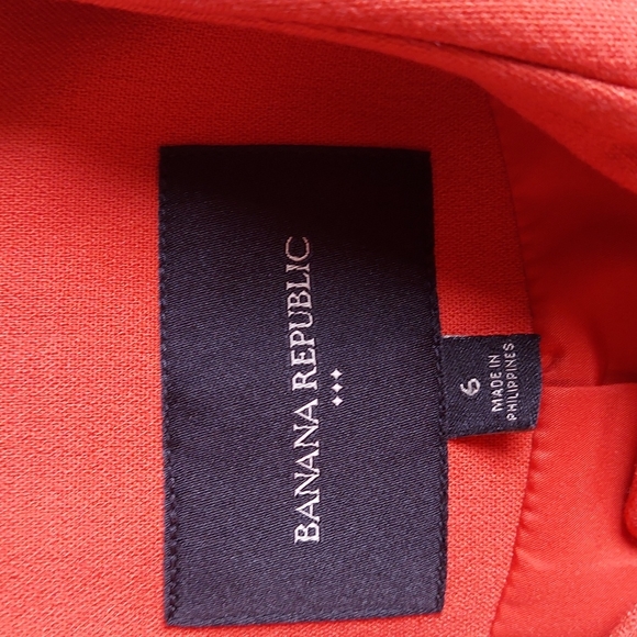 Ladies Banana Republic Jacket Size 6 With Zipper and Buttons Orange - Picture 5 of 9